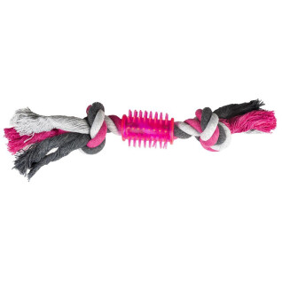 Cotton dog rope with 2 rubber knots Duvoplus